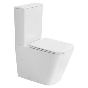 Унитаз-компакт Abber Rechteck AC1210TMW безободковый, сиденье микролифт, белый матовый