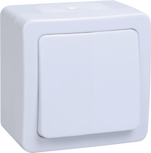 Выключатель 1-клавишный проходной IEK Гермес Plus EVMP12-K01-10-54-EC белый
