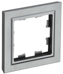 Рамка 1-постовая IEK Brite BR-M12-K46 сталь