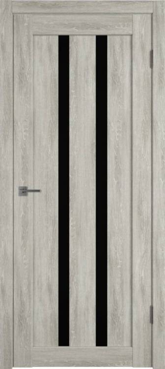 Межкомнатная дверь Владимирская Фабрика Дверей Atum 2 Lin Vellum стекло Black Gloss 600x2000