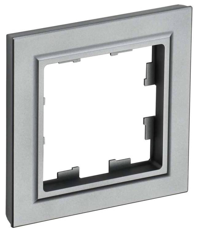 Рамка 1-постовая IEK Brite BR-M12-K46 сталь