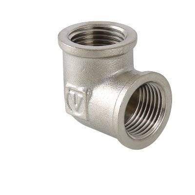 Угольник VALTEC 3/4 внутренняя резьба, 90 градусов, никелированная латунь