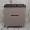 Тумба с раковиной Style Line Матис 70 напольная, тауп темный, раковина антрацит, 82x70x45