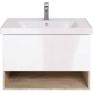 Тумба с раковиной Dreja Perfecto 90 дуб эврика/белый глянец