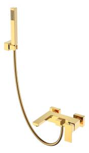Смеситель для ванны Boheme Qubic 473-G Gold
