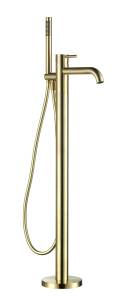 Смеситель для ванны AQUAme Siena AQM6218BG напольный, золото шлифованное