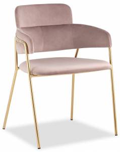 Стул Stool Group Полин FDC6085 MISTY ROSE FUT-64 велюр розовый