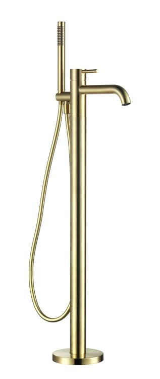 Смеситель для ванны AQUAme Siena AQM6218BG напольный, золото шлифованное