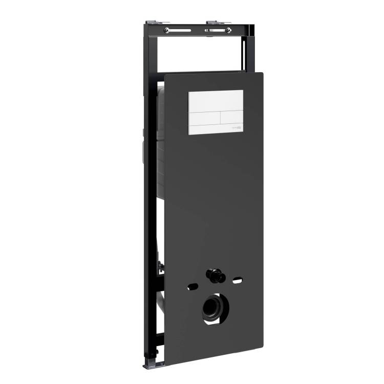 Система инсталляции для унитазов Wasserkraft New Salm 27TLT.010.ME.BL.WM04 клавиша белый матовый