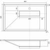 Тумба с раковиной Uperwood Lotus Premium 39340207461 подвесная, черная, 80 см фото 11