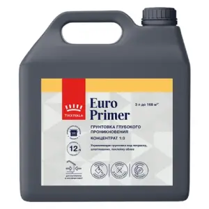 Грунтовка акрилатная Tikkivala Euro Primer 3 л