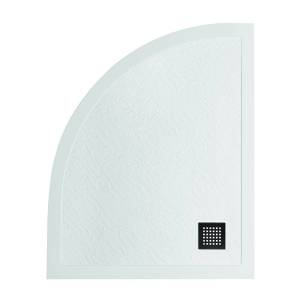 Поддон для душа BelBagno Uno TRAY-MR-UNO-RH-120/80-550-35-W-R-NO с сифоном и чёрной матовой декоративной накладкой, 120x80