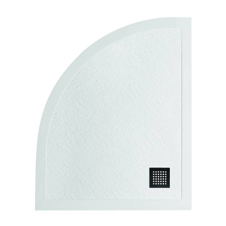 Поддон для душа BelBagno Uno TRAY-MR-UNO-RH-120/80-550-35-W-R-NO с сифоном и чёрной матовой декоративной накладкой, 120x80