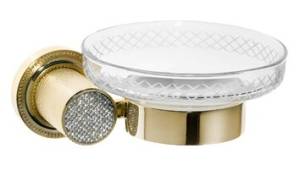 Мыльница Boheme Royal Cristal 10923-G-B настенная Black Gold