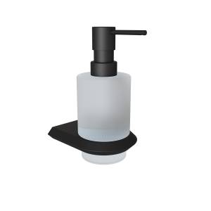 Дозатор Knotlor Космос LD103BL матовый черный, стекло матовое