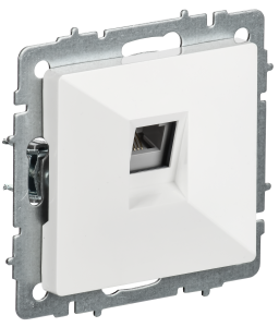 Розетка телефонная RJ11 IEK Brite BR-T10-K01 белый
