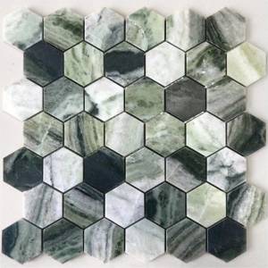Мозаика LeeDo Pietrine Hexagonal Onice Verde Oliva Pol Hex 29.2x28.9