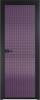 Межкомнатная дверь Profil Doors 1 AX цвет профиля Черный, стекло безопасное 6 мм мору фиолетовое 700x2000