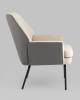 Кресло Stool Group Харви QH-8312K 263-10+b XC309-8 бежевая рогожка, с серой экокожей фото 3