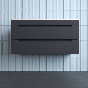 Тумба под раковину Style Line Остин ЛС-00002408 подвесная, графит, 100x55x45
