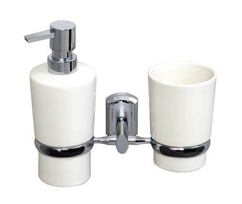 Держатель со стакананом и дозатором Wasserkraft K-28189 хром