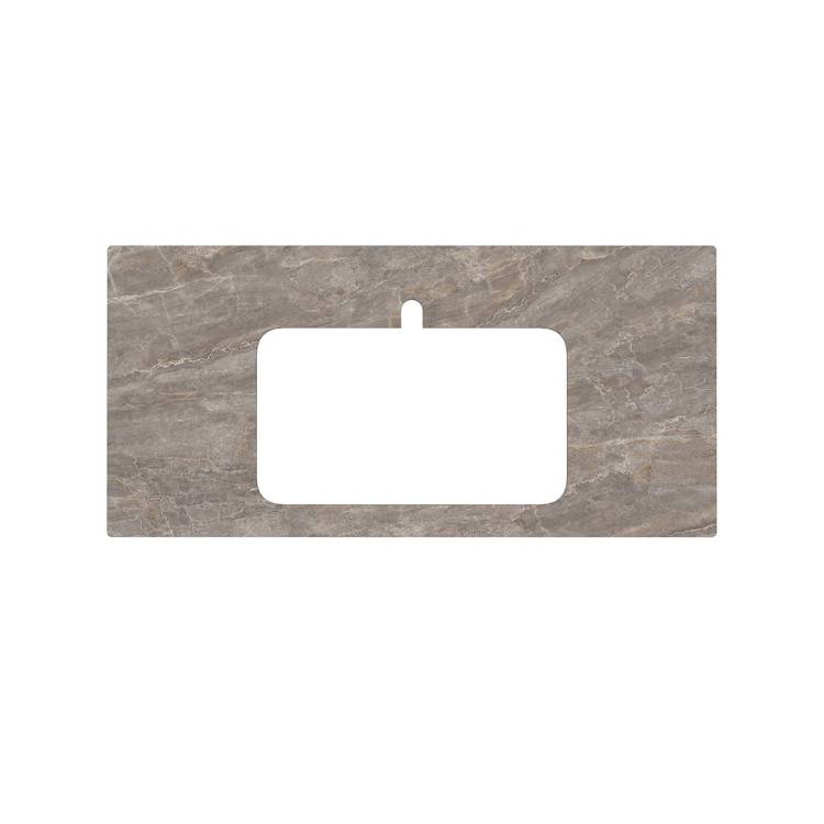 Столешница Kerama Marazzi Plaza PL2.VT280\100 для раковин, встраиваемых сверху Парнас пепельный лаппатированный
