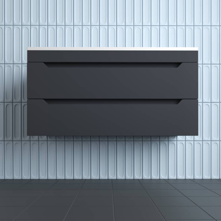 Тумба под раковину Style Line Остин ЛС-00002408 подвесная, графит, 100x55x45