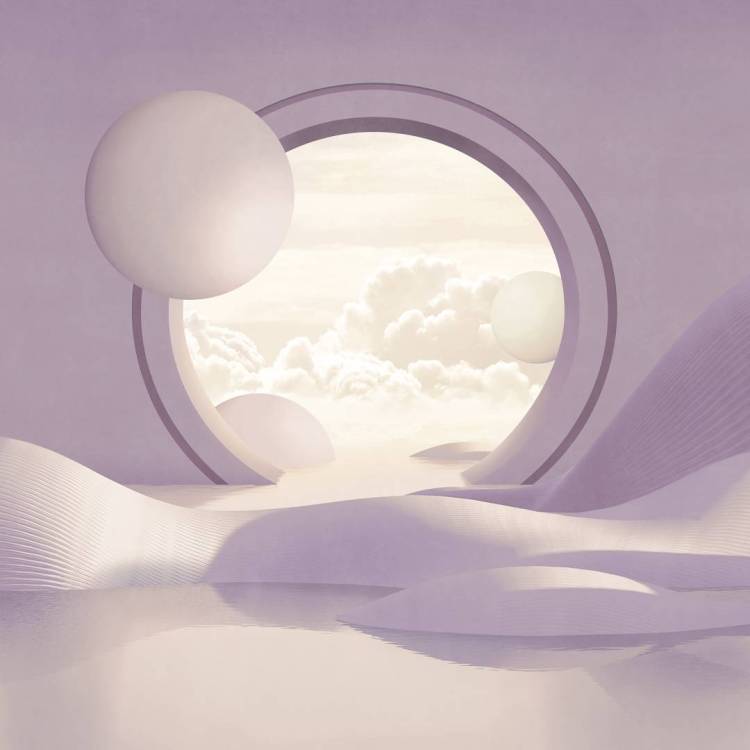 Фреска Ortograf Гармония 34813 Lilac porthole in space Филиграна FM-F