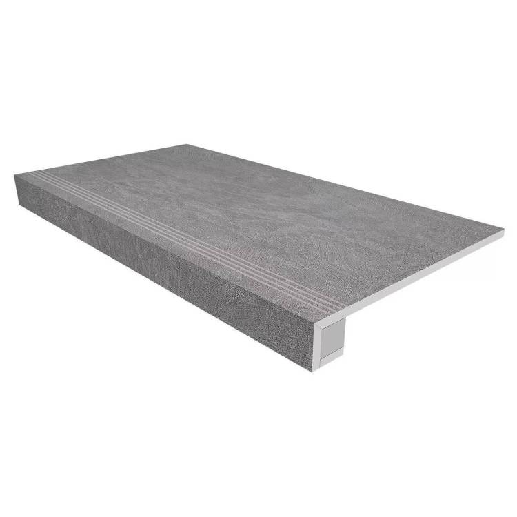 Ступень Ametis by Estima Spectrum 39137 Set/Steptrade/SR01_NS/33x120/Riser/SR01_NS/14,5x120 неполированная с бортиком 33x120 + Подступенок 14.5x120