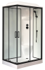 Душевая кабина Royal Bath НР RB8120HP6-WT-BL-R профиль черный, стекло прозрачное, 120x80x217
