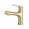 Смеситель для раковины Wonzon & Woghand WW-AE4151-BG с выдвижным изливом, брашированное золото