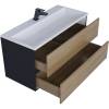 Тумба с раковиной Uperwood Barsa 293020544 подвесная, черная, дуб сонома, 100 см фото 2
