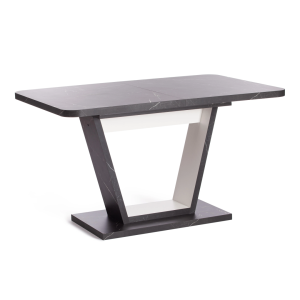 Стол обеденный Tetchair Vox 19268 мрамор черный, белый 132(172)x85x75