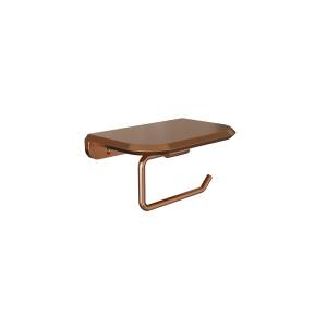 Держатель для туалетной бумаги Knotlor Космос PH103RB с полкой, бронза