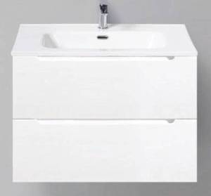 Тумба с раковиной BelBagno с двумя выкатными ящиками, с доводчиком, белый матовый ETNA-700-2C-SO-BO-P + BB-8099-70 (распродажа)