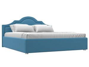 Интерьерная кровать Лига Диванов Афина 123581 амур голубой, рогожка 180x200