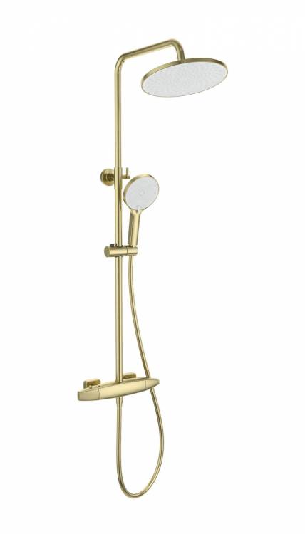 Душевая стойка Wonzon & Woghand WW-B3035-A1-BG с термостатом, золото