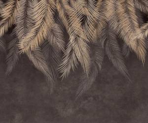 3D Фотообои Artegrafico «Коричневые тропические листья» FLV-009 канвас