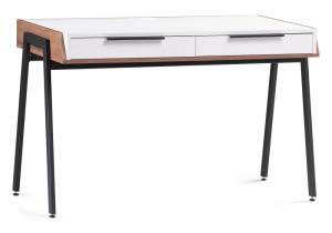 Стол письменный Notta Рокс 530838 белый/дуб делано темный/черный 116x65x77