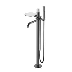 Смеситель для ванны Boheme Stick 129-SGM-MR-GR напольный, Shine Gun Metal Marble Grey