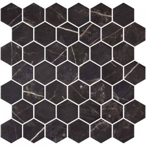 Мозаика Onix Glass Hexagon Marble Coimbra Antislip 28.4x28.6
