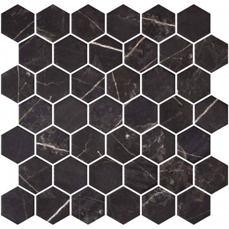 Мозаика Onix Glass Hexagon Marble Coimbra Antislip 28.4x28.6