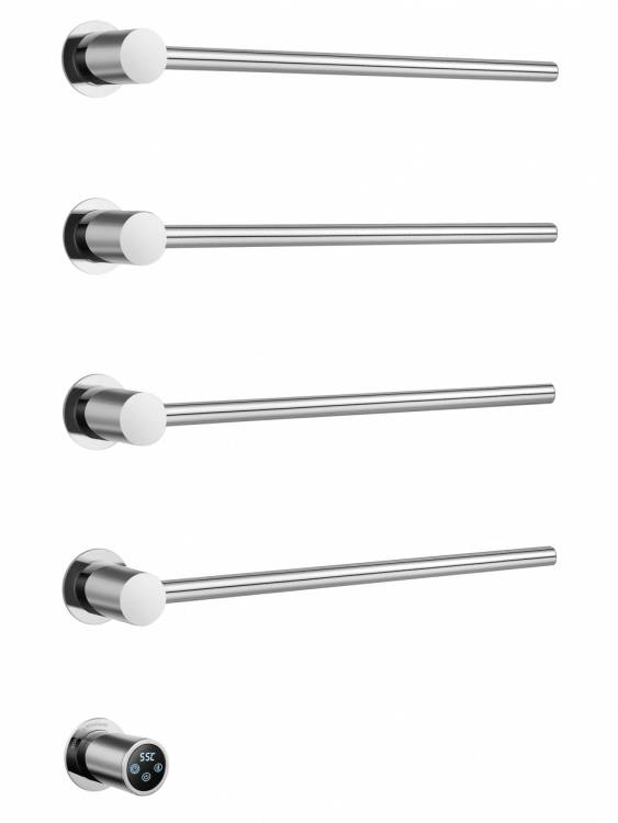 Полотенцесушитель электрический Wonzon & Woghand WW-AL314-CR встраиваемый, хром