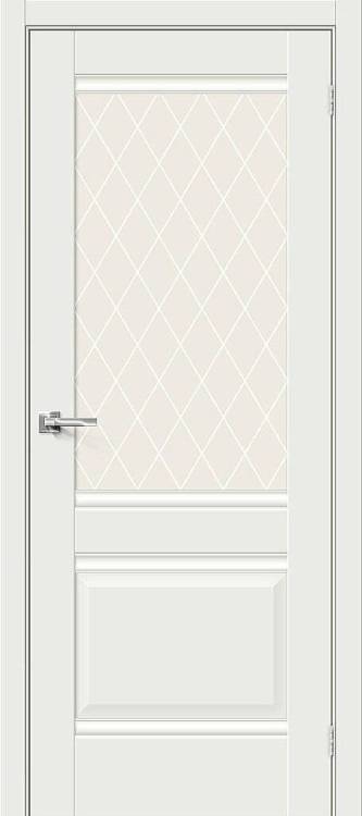 Межкомнатная дверь Bravo 066-0155 Прима-3 White Matt 200x70