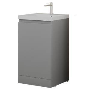 Тумба с раковиной Style Line Батлер Plus серый, раковина серый шелк