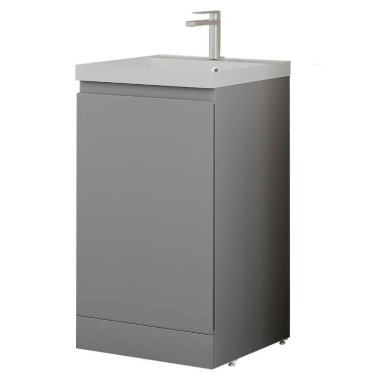 Тумба с раковиной Style Line Батлер Plus серый, раковина серый шелк