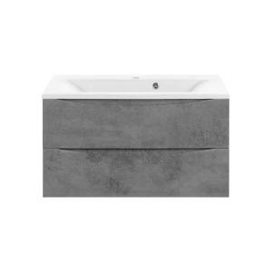 Тумба с раковиной Vincea Mia 900 2 выкатных ящика, Beton, раковина белая