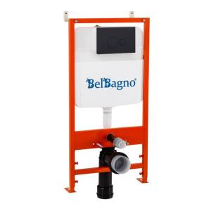 Система инсталляции для унитазов BelBagno BB026/BB084NERO кнопка черная