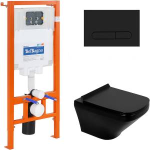 Комплект Belbagno Sela BB3201CHR-MB/BB3201SC-MB/BB002-80/BB007-PR-NERO.M кнопка черная