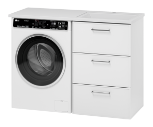 Тумба с раковиной Brevita Фрэйм УТ000026847 правая, белая, 55 см